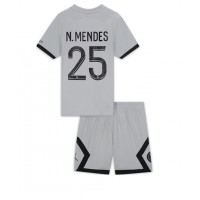 Dres Paris Saint-Germain Nuno Mendes #25 Gostujuci za djecu 2022-23 Kratak Rukav (+ kratke hlače)
